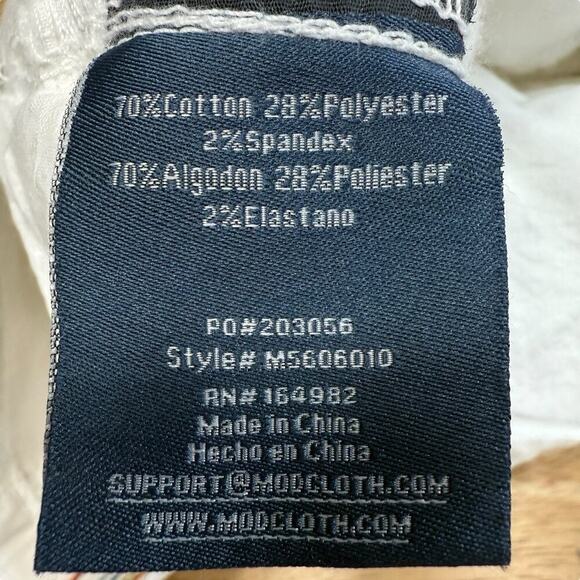 ModCloth A Spring Fling Button Down A-Line Skirt Marshmallow Bliss Small Boho - Picture 4 of 7